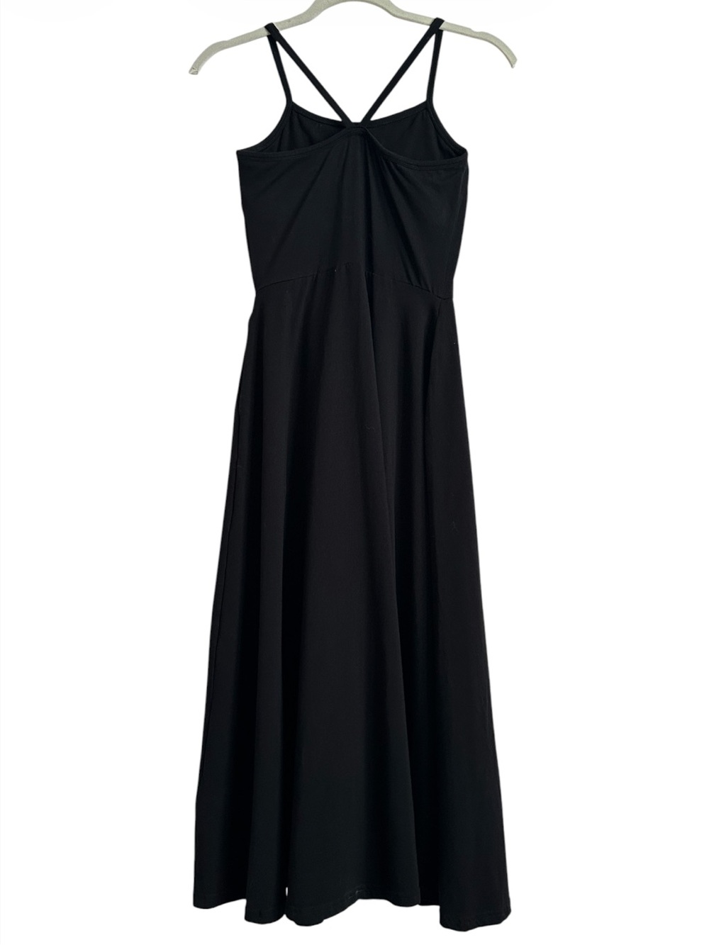 Pact Organic Cotton Midi Dress Black Racerback Pockets Fit And Flare Small - Picture 4 of 12